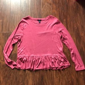 Gap Long Sleeve Peplum Top